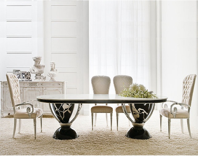 F.LLI MERONI 41T-oval table 高級テーブルの写真