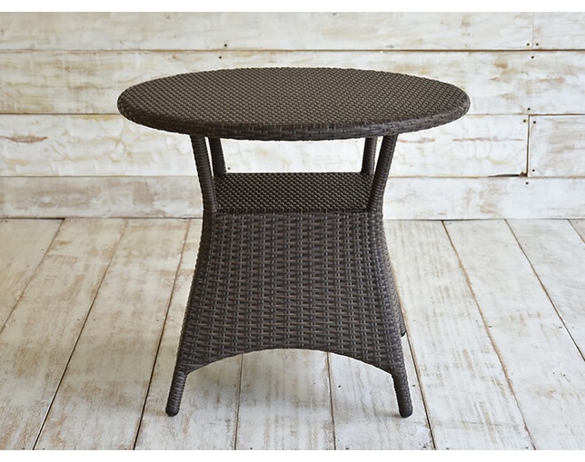 TUBAN Synthetic Rattan Round Cafe Tableの写真