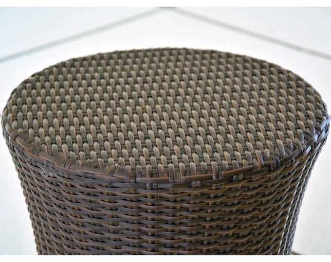 TUBAN Synthetic Rattan Round Side Tableの写真