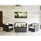 TUBAN Synthetic Rattan Curved Sofa 2Pの写真