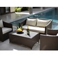 TUBAN Synthetic Rattan Curved Sofa 2Pの写真