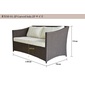 TUBAN Synthetic Rattan Curved Sofa 2Pの写真