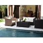 TUBAN Synthetic Rattan Curved Sofa 2Pの写真