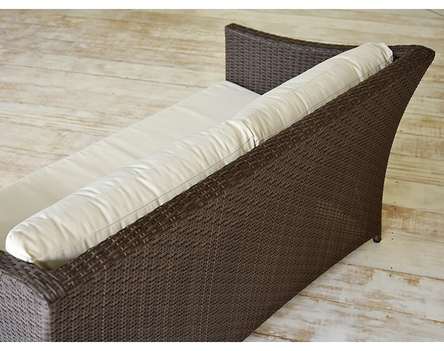 TUBAN Synthetic Rattan Curved Sofa 2Pの写真