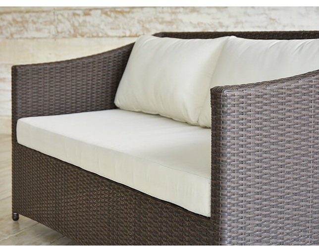 TUBAN Synthetic Rattan Curved Sofa 2Pの写真