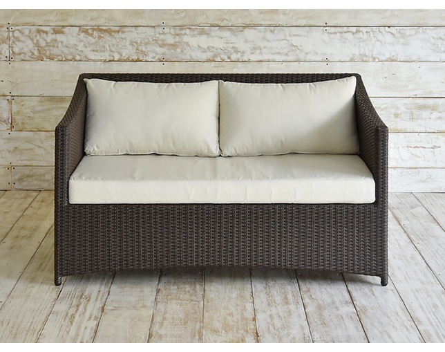 TUBAN Synthetic Rattan Curved Sofa 2Pの写真