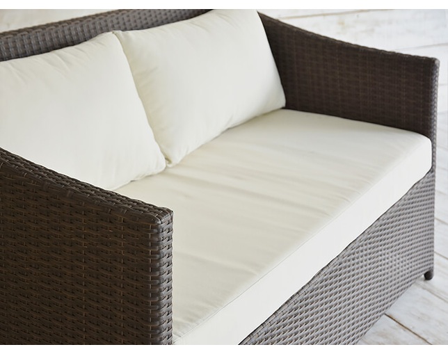 TUBAN Synthetic Rattan Curved Sofa 2Pの写真