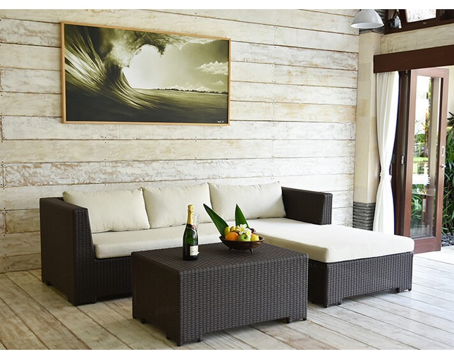 TUBAN Synthetic Rattan Daybed Sofa-Rの写真