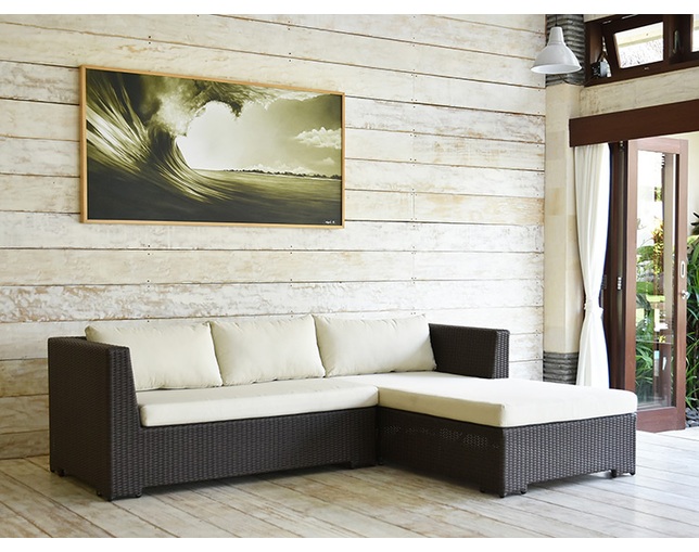 TUBAN Synthetic Rattan Daybed Sofa-Rの写真