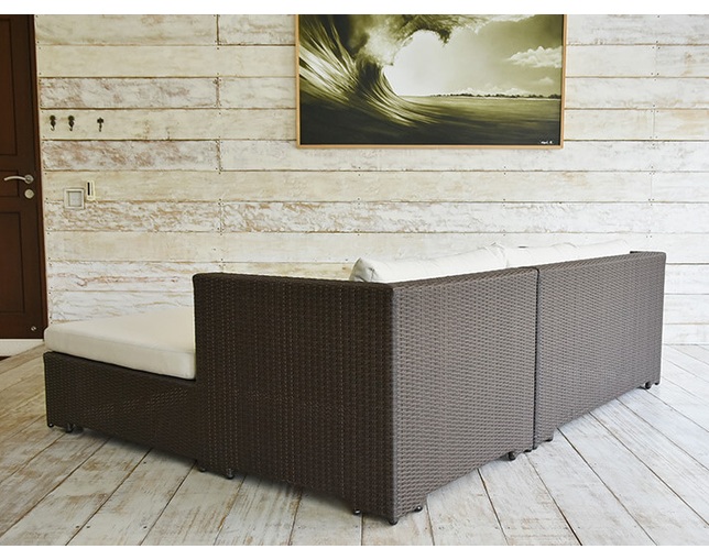 TUBAN Synthetic Rattan Daybed Sofa-Rの写真