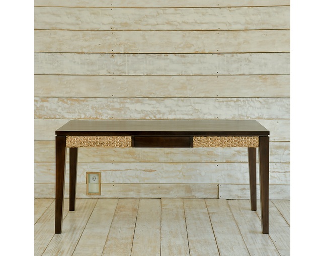 MITRA Water Hyacinth Dining Table with 2 Drawersの写真