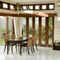 MITRA Water Hyacinth Dining Table with Glassの写真