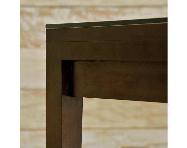 MITRA Water Hyacinth Dining Table with Glassの写真