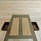 MITRA Water Hyacinth Dining Table with Glass & Carving Woodの写真