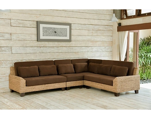 MITRA 【受注生産品】Water Hyacinth Corner Sofaの写真