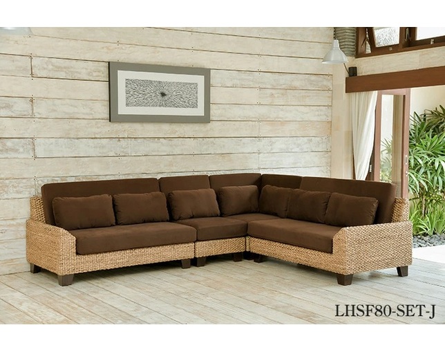 MITRA 【受注生産品】Water Hyacinth Corner Sofaの写真