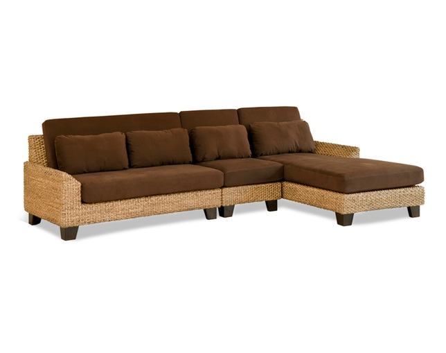 MITRA 【受注生産品】Water Hyacinth Day Bed Sofa Set-Dの写真