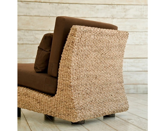 MITRA Water Hyacinth 1P Curved Sofa No Armの写真
