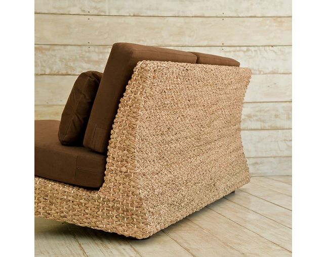MITRA Water Hyacinth 3P Curved Sofa No Armの写真