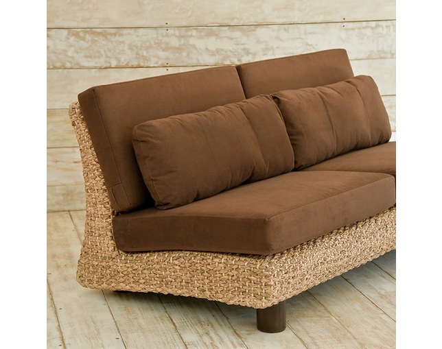 MITRA Water Hyacinth 3P Curved Sofa No Armの写真