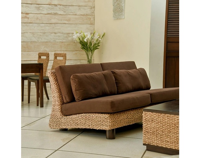 MITRA Water Hyacinth 3P Curved Sofa No Armの写真