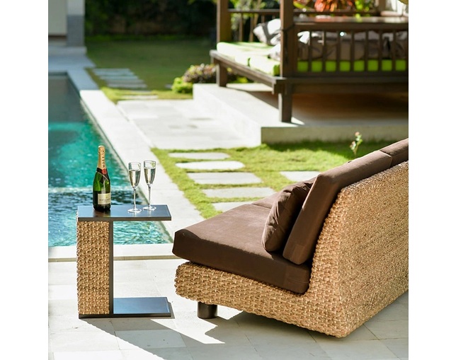 MITRA Water Hyacinth 3P Curved Sofa No Armの写真