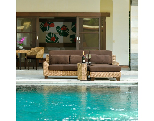 MITRA Water Hyacinth Day Bed Sofa Setの写真