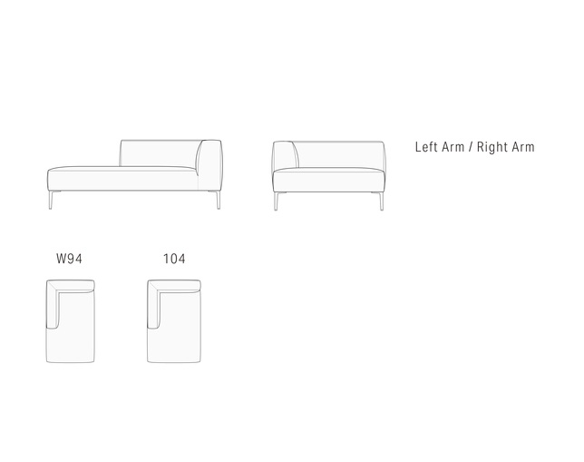 NOUS PROJECTS MIRA One-Arm Couchの写真