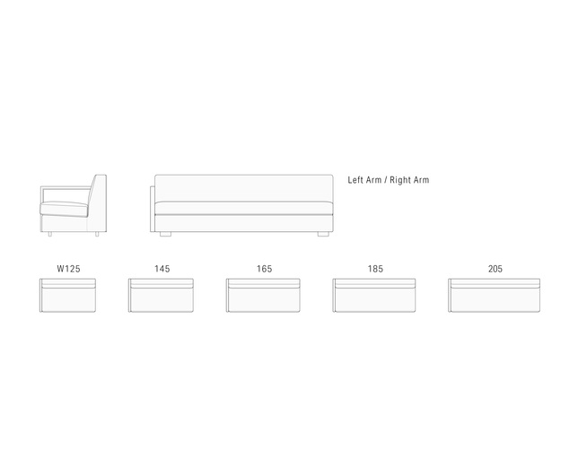 NOUS PROJECTS MARUKO One-Arm Sofaの写真
