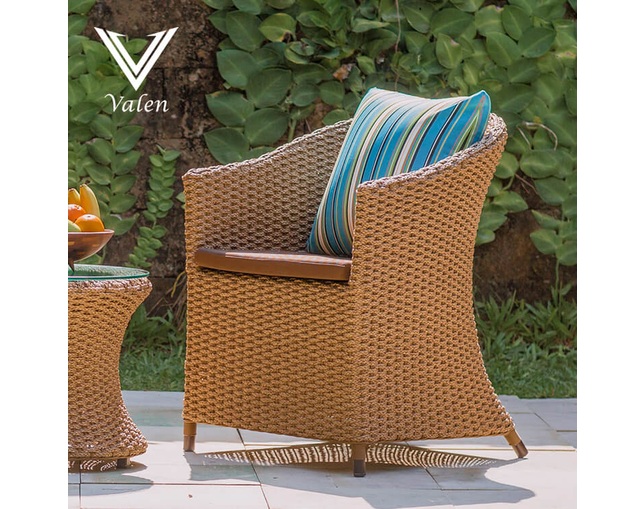 Valen Synthetic Hyacinth Arm Chairの写真