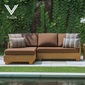 Valen Synthetic Hyacinth Curved Day Bed Sofa Setの写真