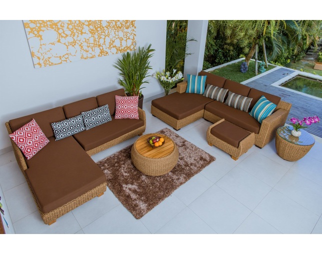 Valen Synthetic Hyacinth Raja Day Bed Sofa Setの写真