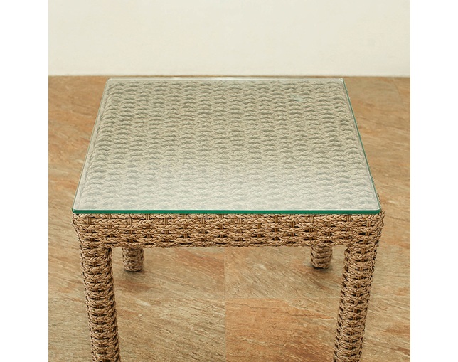 Valen Synthetic Hyacinth Square Side Tableの写真