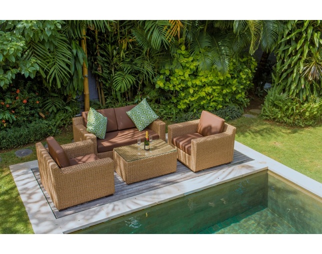 Valen Synthetic Hyacinth Raja Sofa 3Pの写真