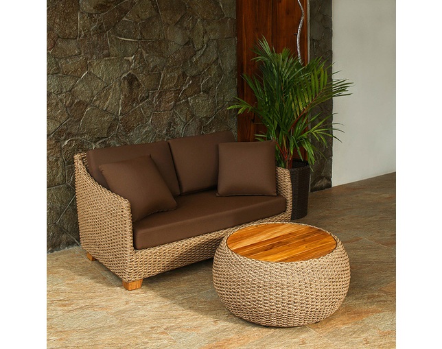 Valen Synthetic Hyacinth Sofa 2Pの写真