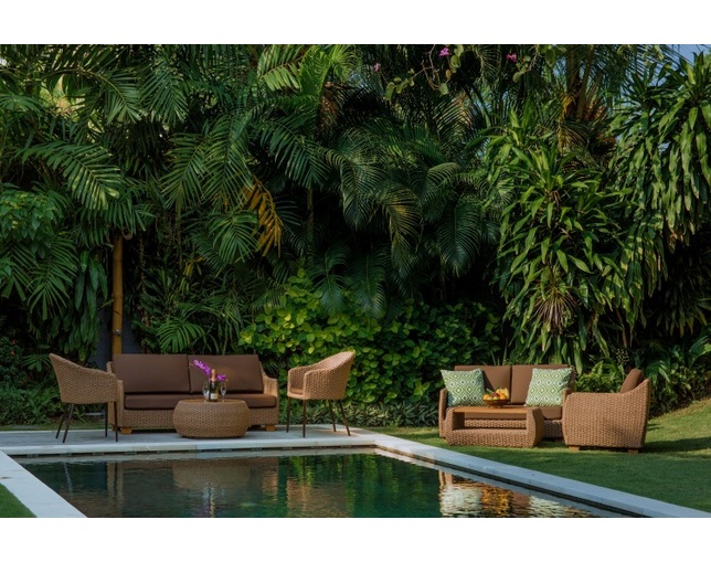 Valen Synthetic Hyacinth Sofa 2Pの写真
