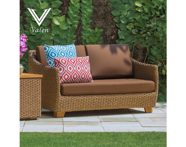 Valen Synthetic Hyacinth Sofa 2Pの写真