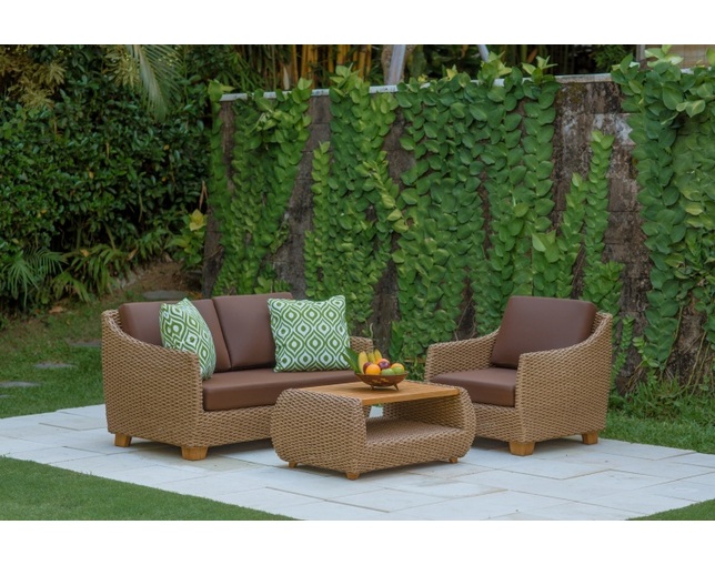 Valen Synthetic Hyacinth Sofa 2Pの写真
