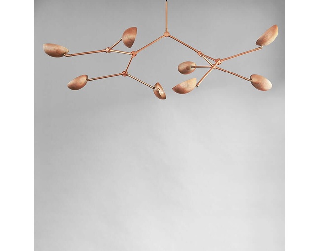 101 COPENHAGEN Drop Chandelier Perforated - Rose Metalの写真