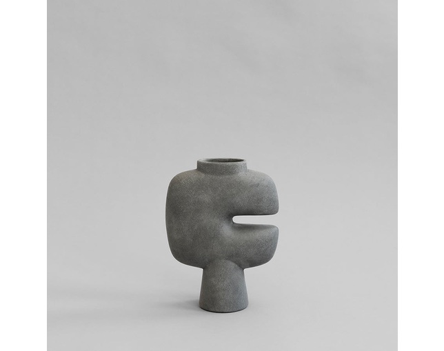 101 COPENHAGEN 101 COPENHAGEN Tribal Vase Medio Dark Grayの写真