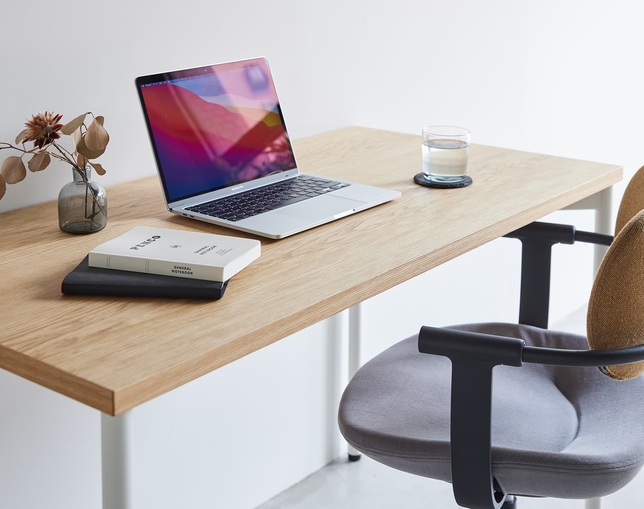 WAAK° WAAKdesk TypeA 120 天板:オーク／脚:ホワイトの写真