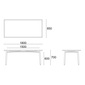 MILE STONE DINING TABLE 180 NAの写真