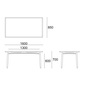 MILE STONE DINING TABLE 160 BKの写真