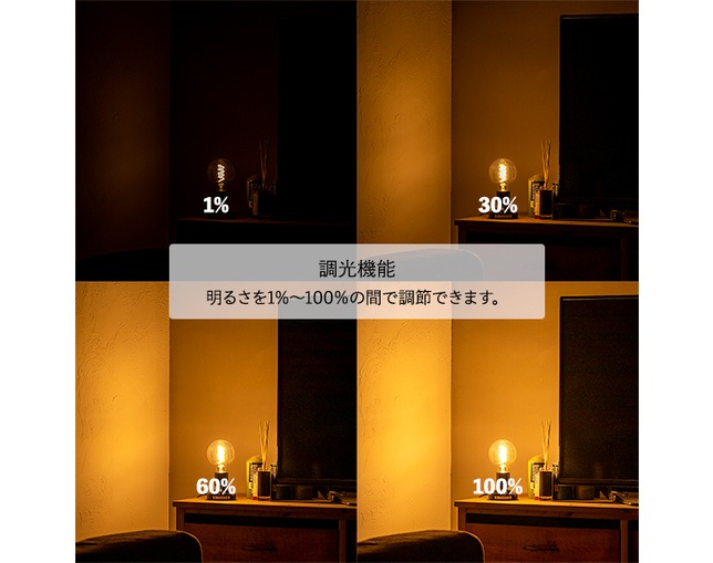 gram eight ハーフ　エジソン　スマートLED電球　E26の写真