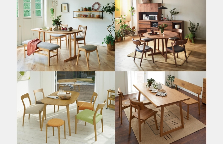 この家具で家族団欒を!大塚家具のダイニング5点セットです♪