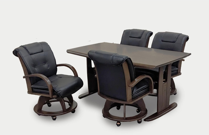 北九州市福岡市限定 展示品❗ダイニングチェア 回転式 ファブリック