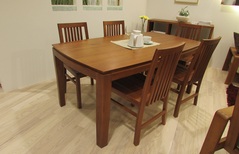 スキャンティーク　飾り棚 SCANTEAK スキャンティーク LOIS テーブル & STELLAN チェア 4脚
