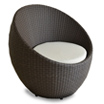 TUBAN Synthetic Rattan 1P Round Sofa with Cushionの写真